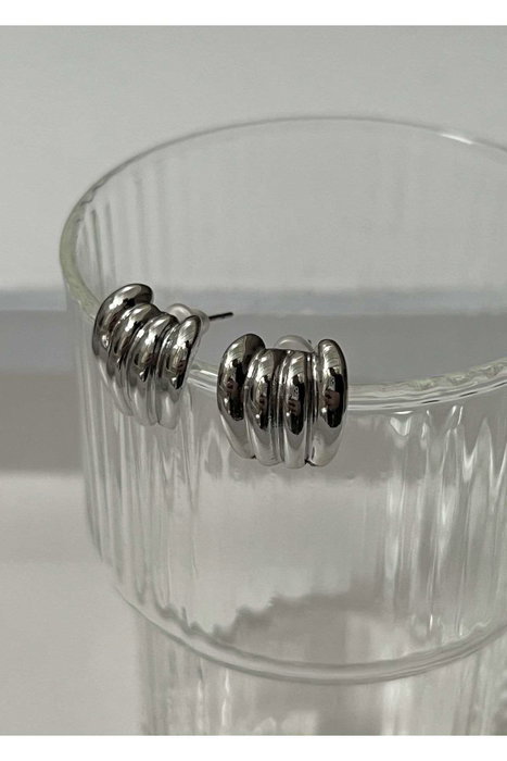 Heliophilia Silver Pendientes de Latón Plateados Heliophilia Silver Pendientes de Latón Plateados